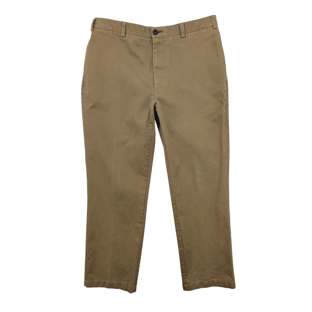 Orvis Khaki Chino Pants Mens 36 Tan Cotton Straight Leg Classic Outdoor Preppy